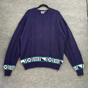 Vtg West Marine Nautical Sweater Mens XL Navy Crewneck Fisherman USA Union Made